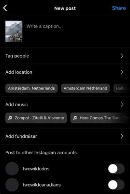 how to add music to instagram post with video